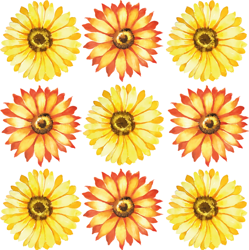 Vinyl tapijt slaapkamer levendige bloemencompositie - TenStickers