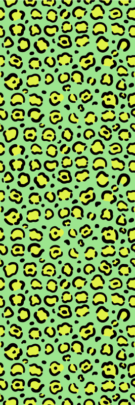 Vinyl tapijt dierenprint kleurrijke luipaard op pistache - TenStickers