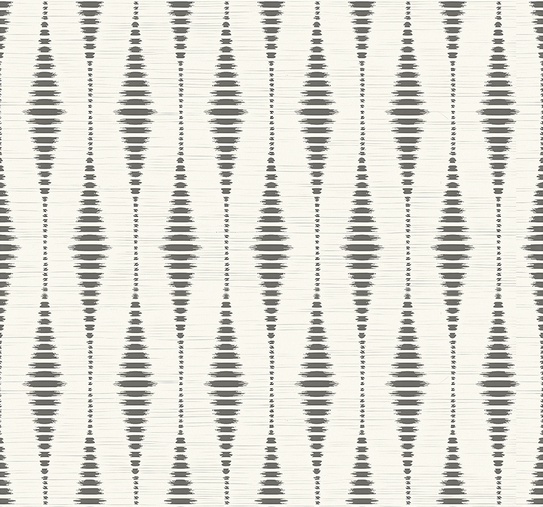 Vinyl tapijt geometrisch rabaul ikat grijs en beige - TenStickers