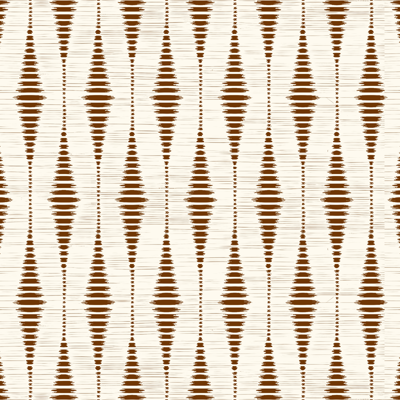 Vinyl tapijt geometrisch chocoladebruin ikat - TenStickers