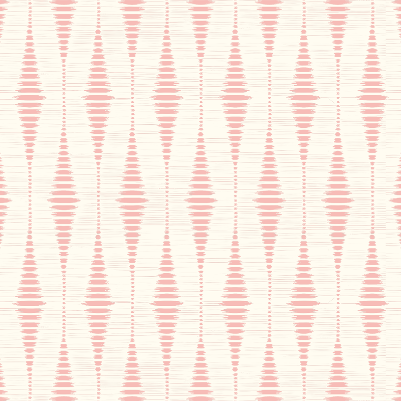 Vinyl tapijt geometrisch pastelroze rabaul ikat - TenStickers