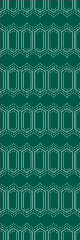Vinyl tapijt geometrisch groen cirkelpatroon - TenStickers