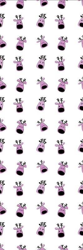 Vinyl tapijt kerstmis roze herten patroon - TenStickers