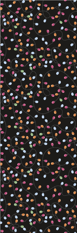 Vinyl tapijt kerstmis happy lights kerstdecoraties - TenStickers