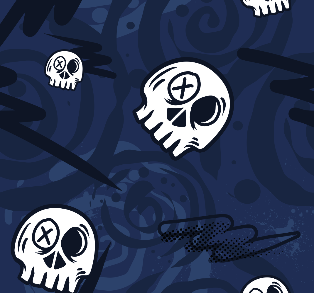 Vinyl tapijt slaapkamer graffiti schedels - TenStickers