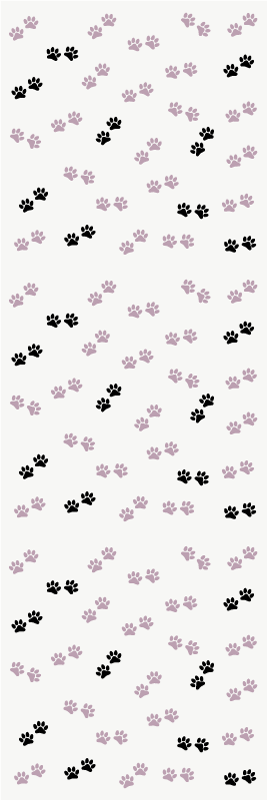 Vinyl tapijt slaapkamer kattenpootafdrukken - TenStickers