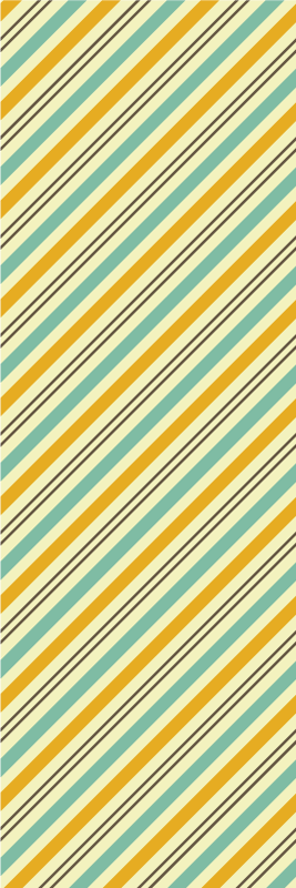 Vinyl tapijt slaapkamer vintage diagonale driekleurpatroon - TenStickers