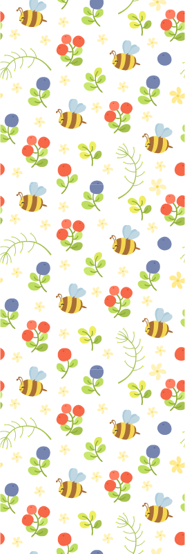 Vinyl tapijt slaapkamer schattig ontwerp babybijen - TenStickers