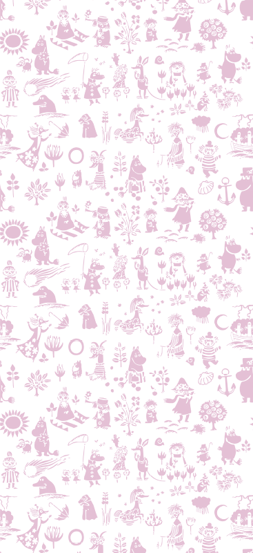Vinyl tapijt slaapkamer pink moomi - TenStickers