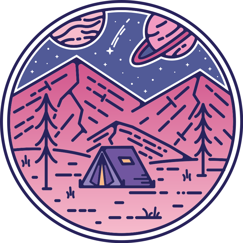 Vinyl tapijt natuur bergen roze - TenStickers