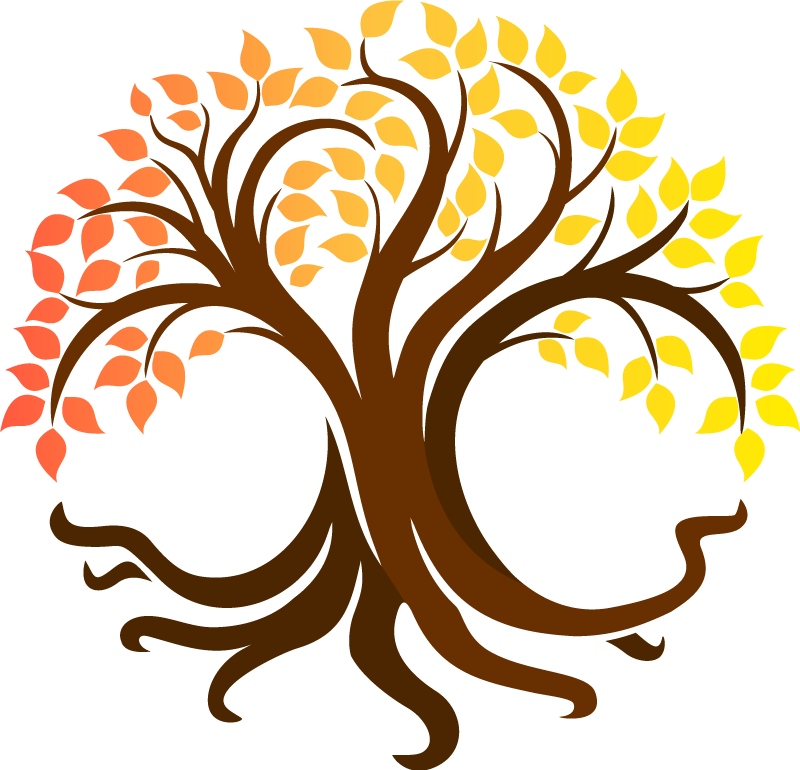 Vinyl tapijt natuur levensboom herfstkleuren - TenStickers