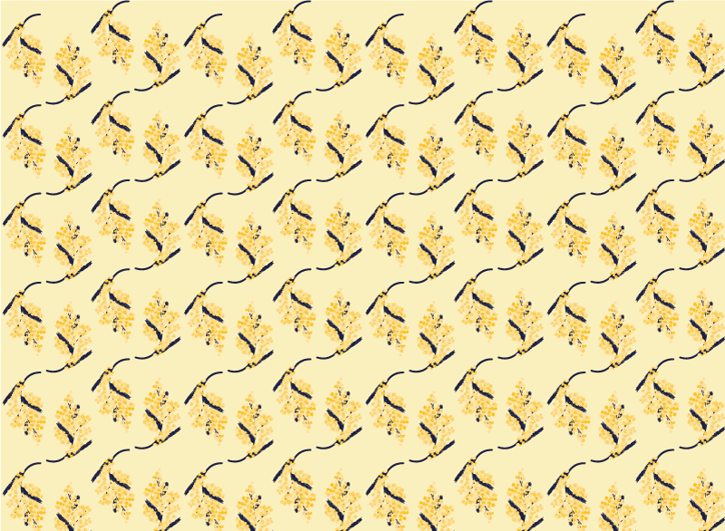 Vinyl tapijt natuur patrones de mimosas - TenStickers