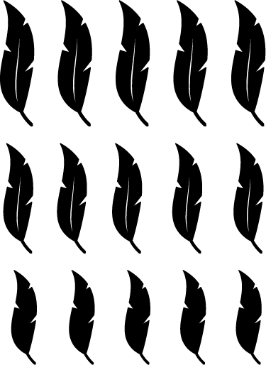 Vinyl tapijt natuur vloeiende veerpatronen - TenStickers