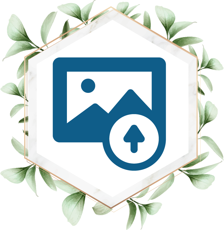 Vinyl tapijt natuur vrouw met bladeren - TenStickers