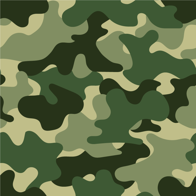 Vinyl tapijt natuur camo patroon print - TenStickers