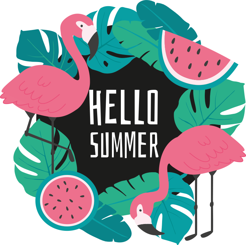 Vinyl tapijt natuur tropisch flamingo design - TenStickers