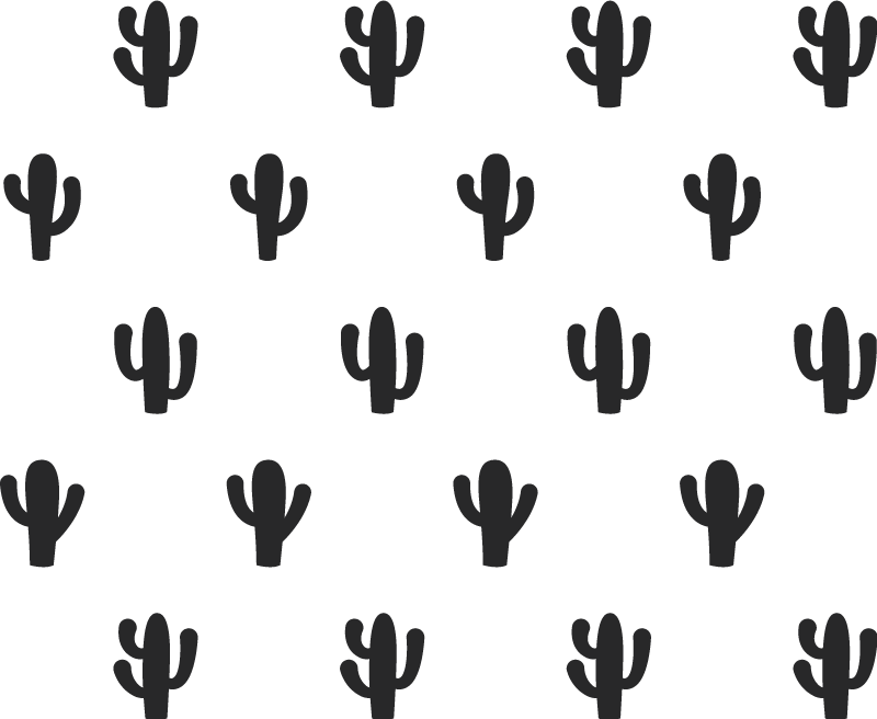 Vinyl tapijt natuur cactus patroon ontwerp - TenStickers