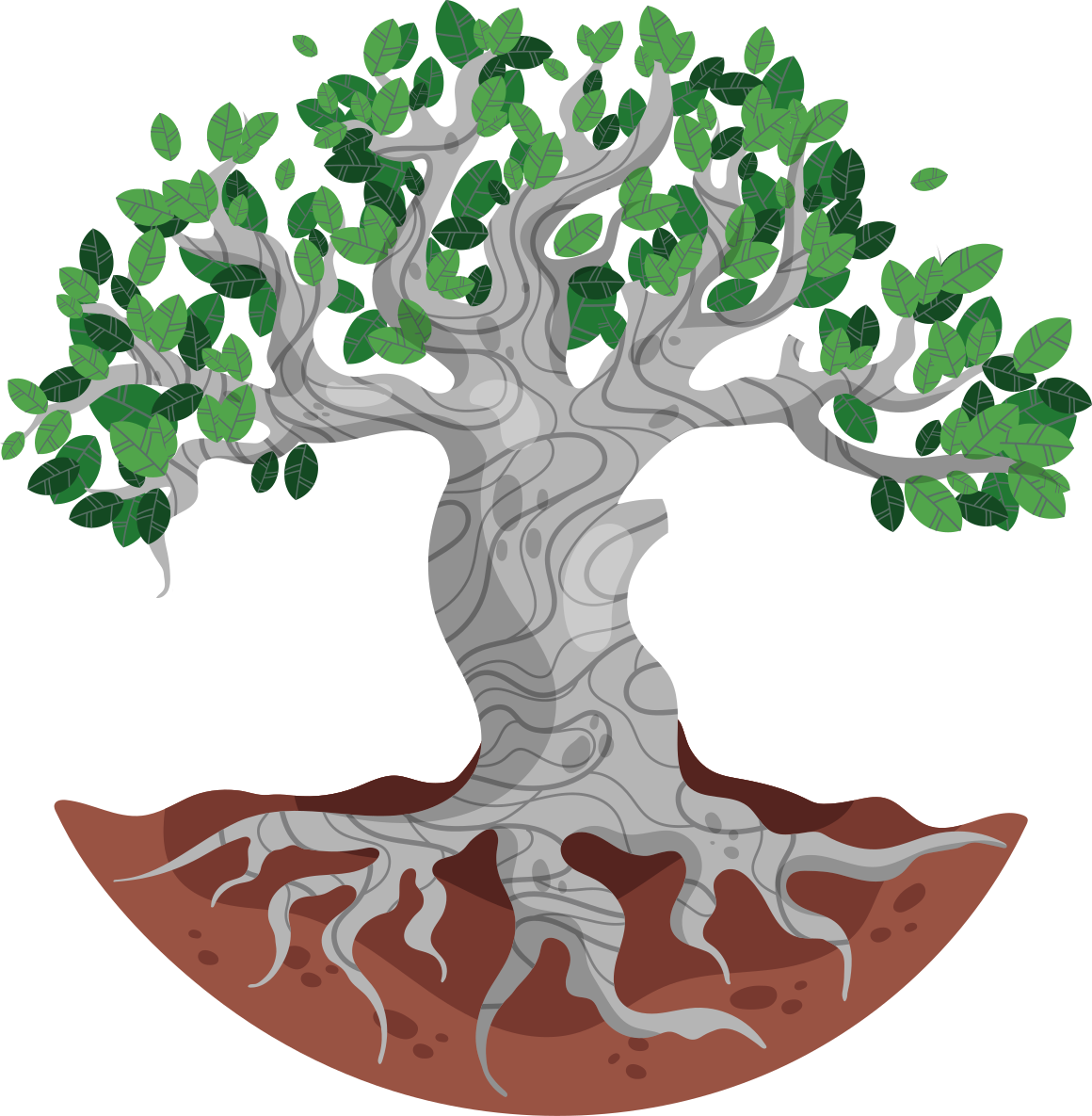 Vinyl tapijt natuur gestileerde boomwortels - TenStickers