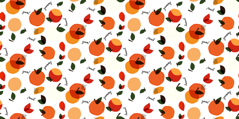 Vinyl tapijt natuur fruit geïnspireerd arrangement - TenStickers