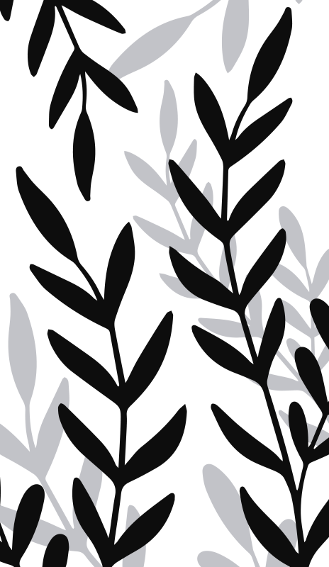 Vinyl tapijt bloemen en planten transparante vinylplaat - TenStickers