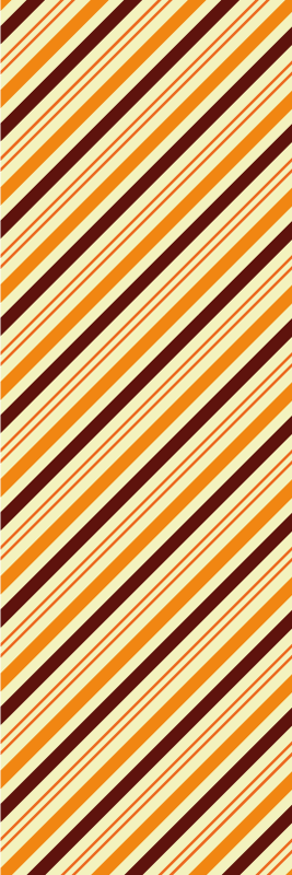 Vinyl tapijt slaapkamer retro oranje en bruine patroon - TenStickers