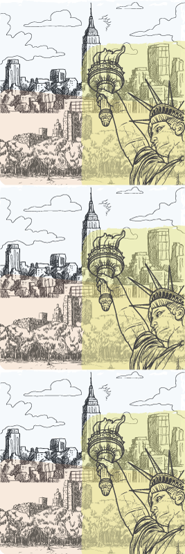 Vinyl tapijt slaapkamer vintage oldschool nyc collage - TenStickers