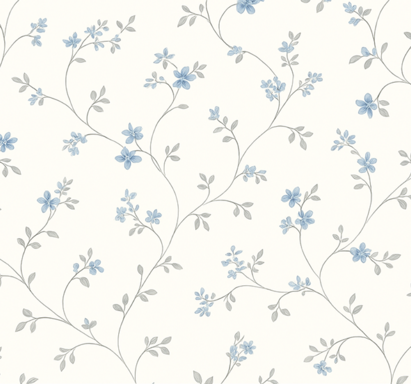 Vinyl tapijt slaapkamer classic blue weidepad - TenStickers