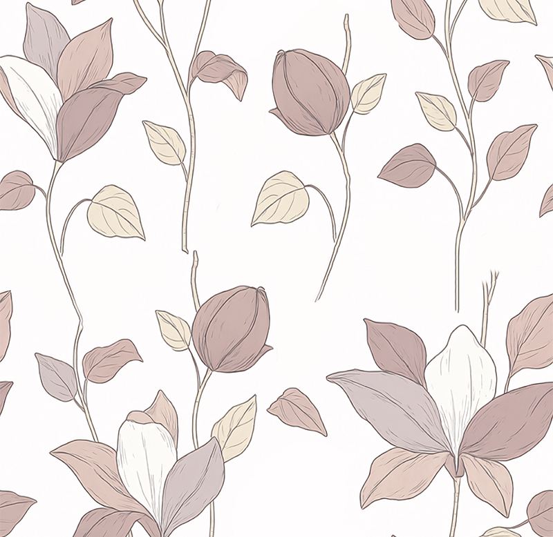 Vinyl tapijt slaapkamer roze bloemen - TenStickers