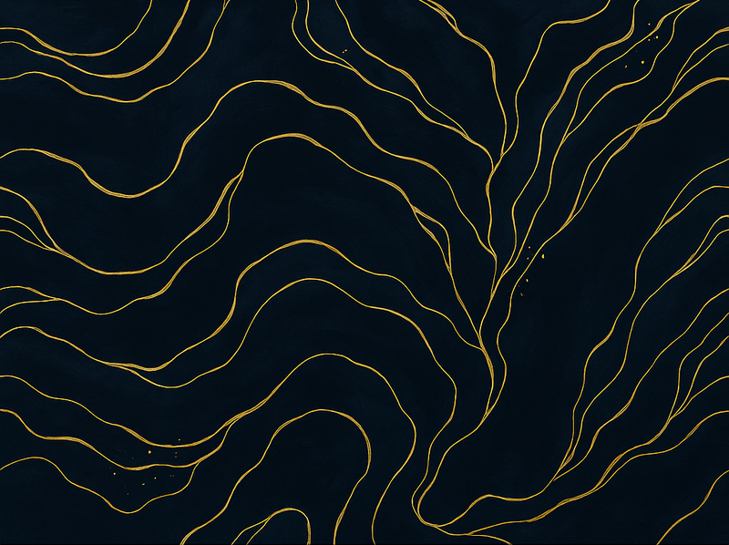 Vinyl tapijt slaapkamer donkerblauw en goud marmer - TenStickers