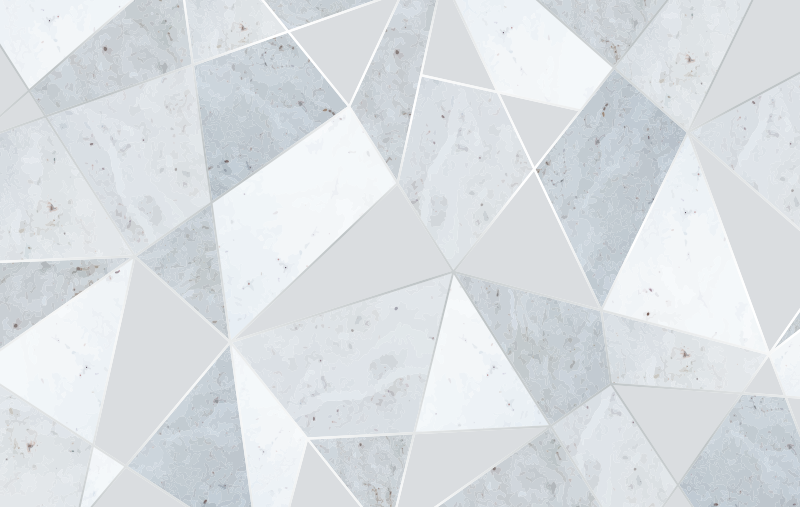 Vinyl tapijt geometrisch eenvoudige grijze driehoek marmer - TenStickers