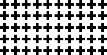 Vinyl tapijt geometrisch zwart-witte kruisen - TenStickers