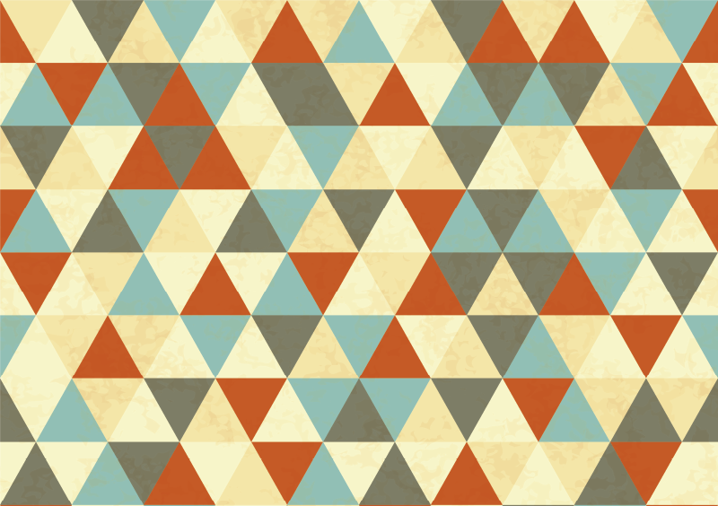 Vinyl tapijt geometrisch kleurige driehoekpatroon - TenStickers