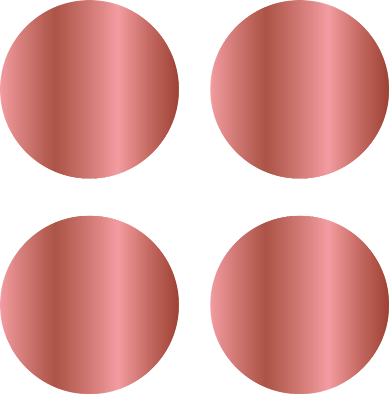 Vinyl tapijt geometrisch rosegouden stippen - TenStickers