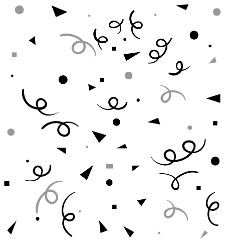 Vinyl tapijt geometrisch zwart en grijs confetti - TenStickers