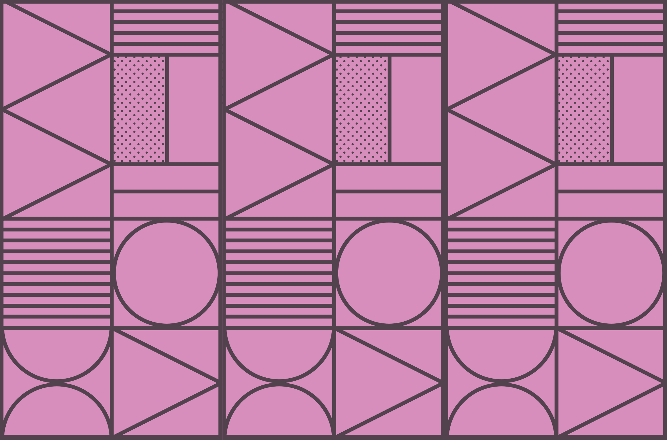 Vinyl tapijt geometrisch roze en grijs kleurvlak - TenStickers