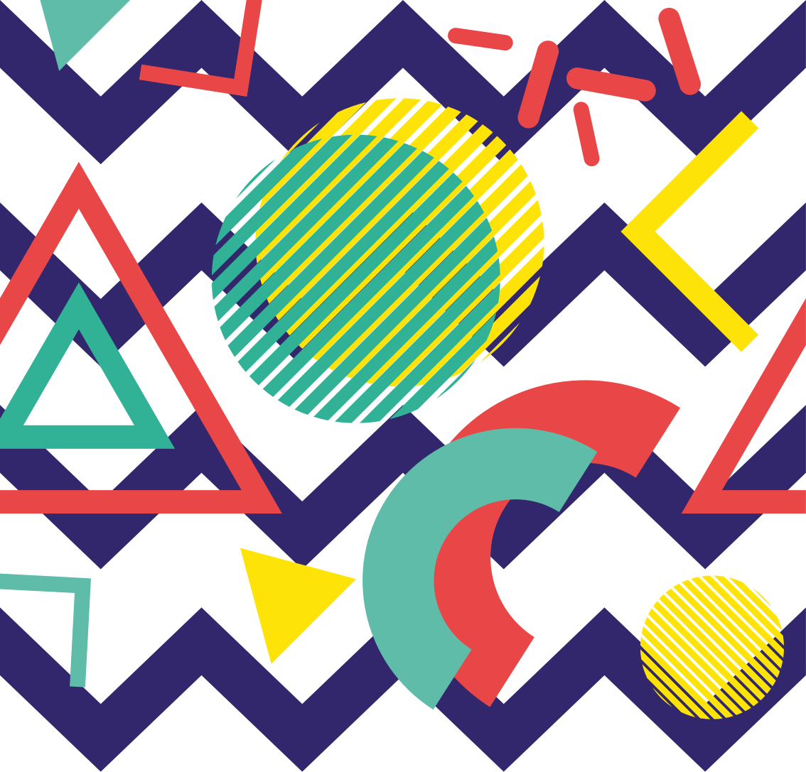 Vinyl tapijt geometrisch kleurrijk patroon - TenStickers