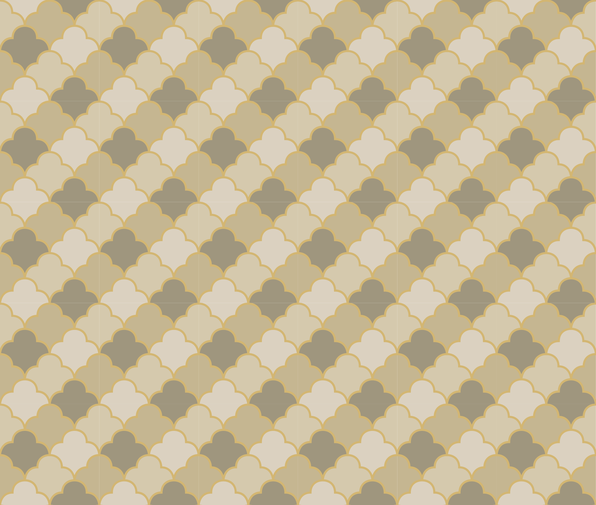 Vinyl tapijt geometrisch beige art deco patroon - TenStickers