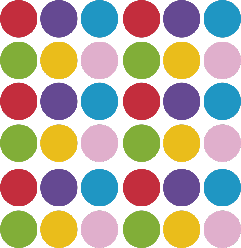 Vinyl tapijt geometrisch kleurrijk cirkels patroon - TenStickers
