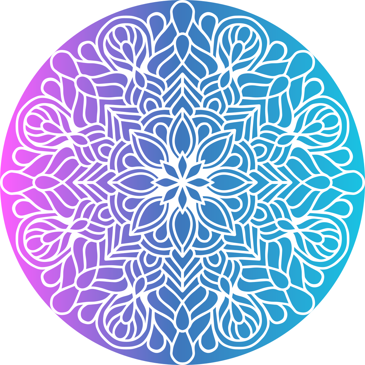 Vinyl tapijt geometrisch met levendig cirkelmotief - TenStickers