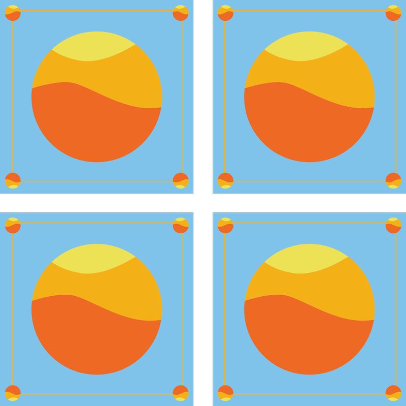 Vinyl tapijt geometrisch kleurrijke geometrische cirkels - TenStickers