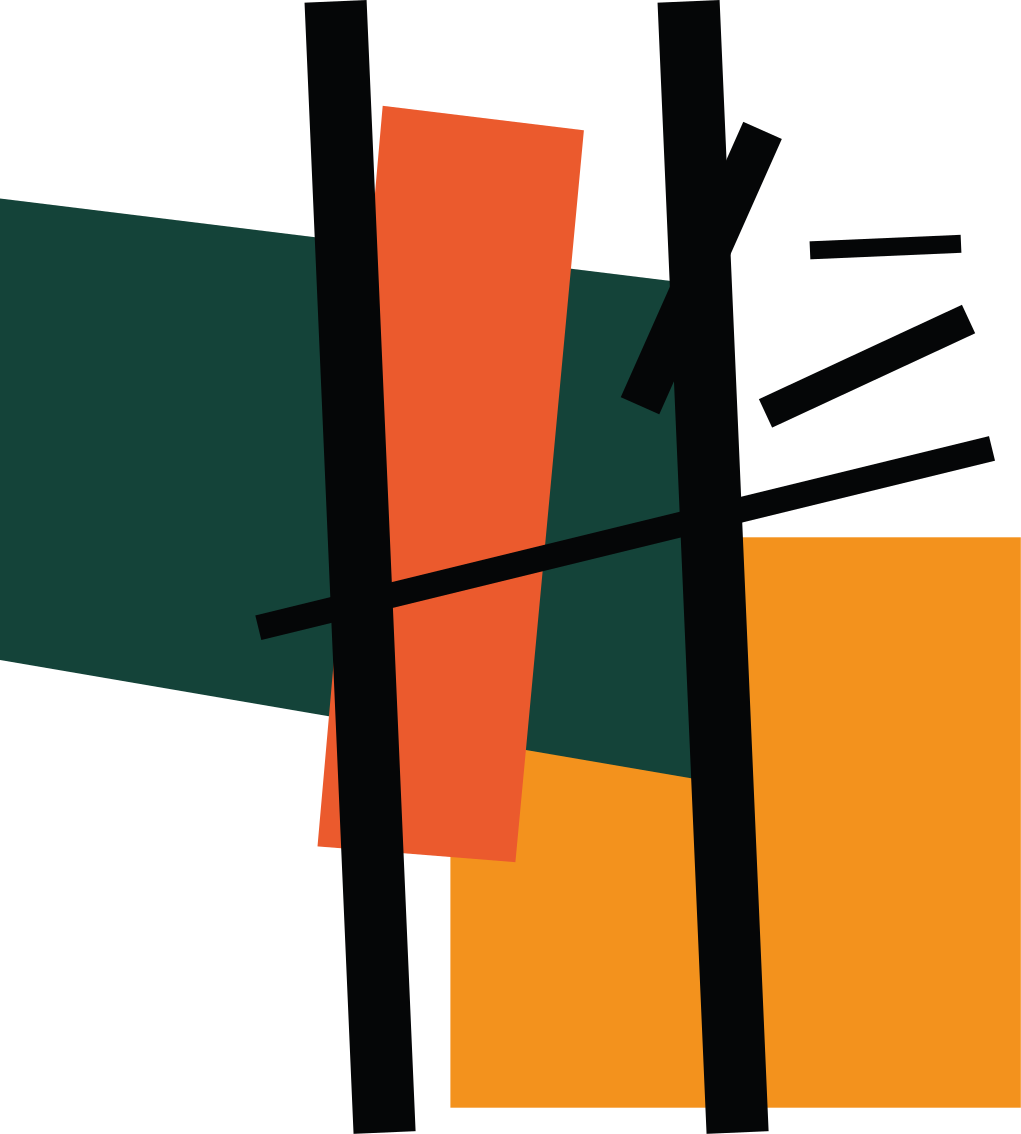 Vinyl tapijt geometrisch abstracte kleursecties - TenStickers