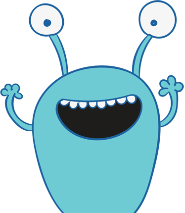 Vinyl tapijt kind monster blauwe kast sticker - TenStickers
