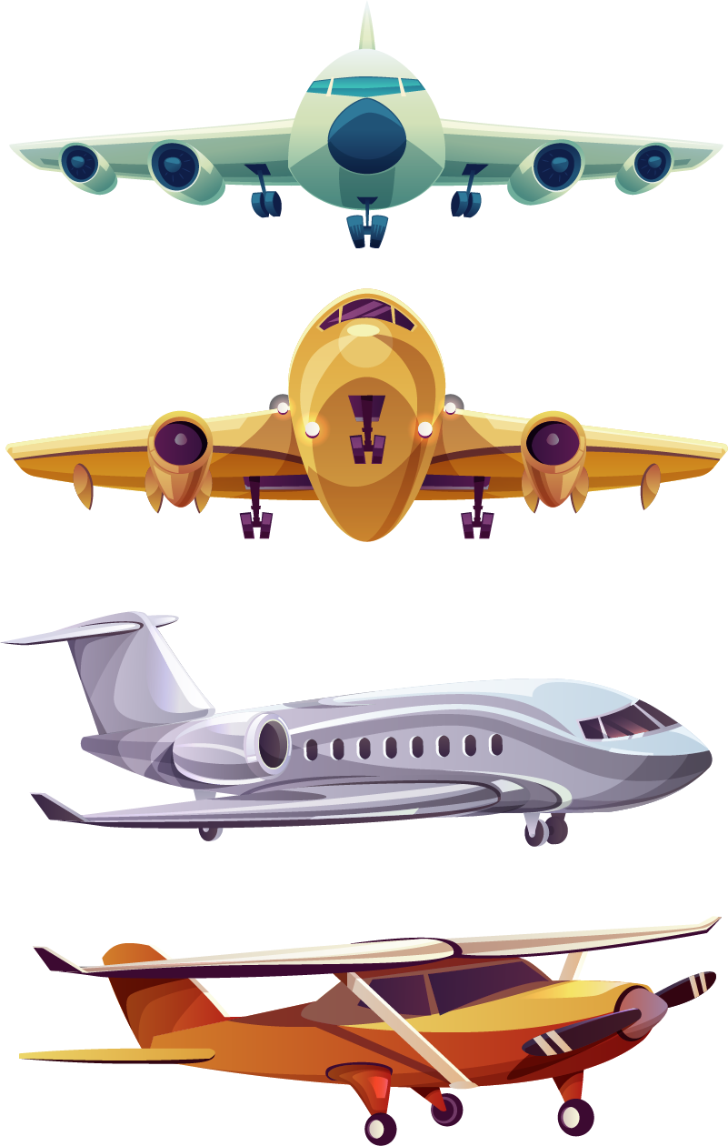 Vinyl tapijt kind vliegtuigjes voor de kinderkamer - TenStickers