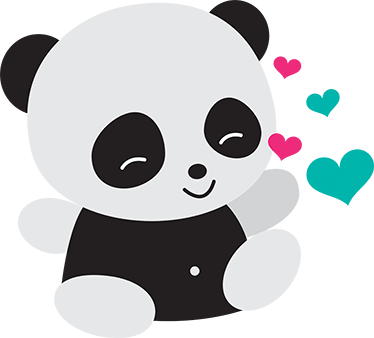 Vinyl tapijt kind schattige beren panda - TenStickers