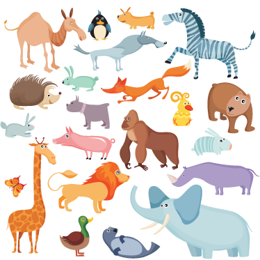 Vinyl tapijt kind wilde dieren sticker - TenStickers