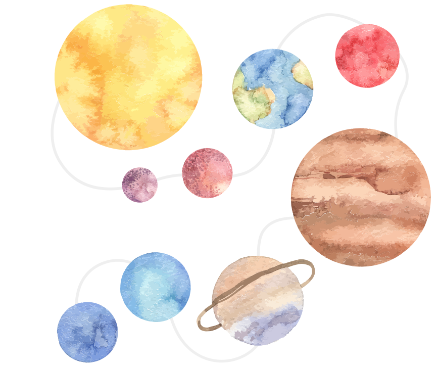 Vinyl tapijt kind met sterrenstelsel kaart - TenStickers