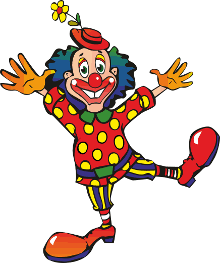 Vinyl tapijt kind dansende kleurrijke clown - TenStickers