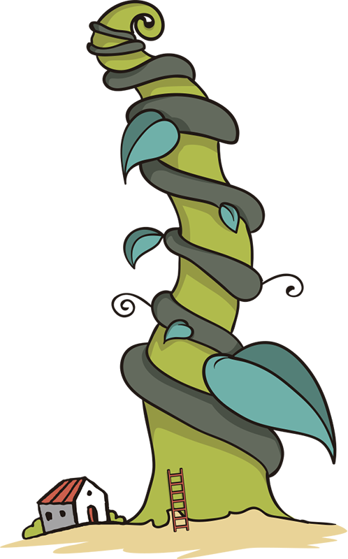 Vinyl tapijt kind magic beans - TenStickers