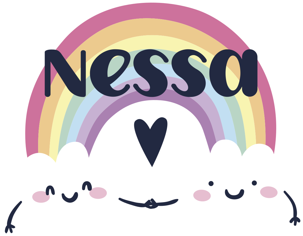 Vinyl tapijt kind gepersonaliseerde regenboog - TenStickers