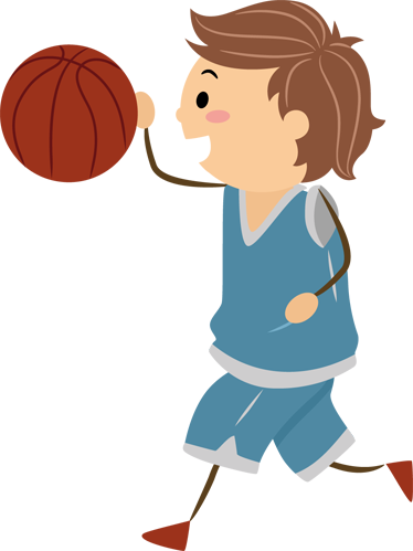Vinyl tapijt kind basketbal sticker - TenStickers